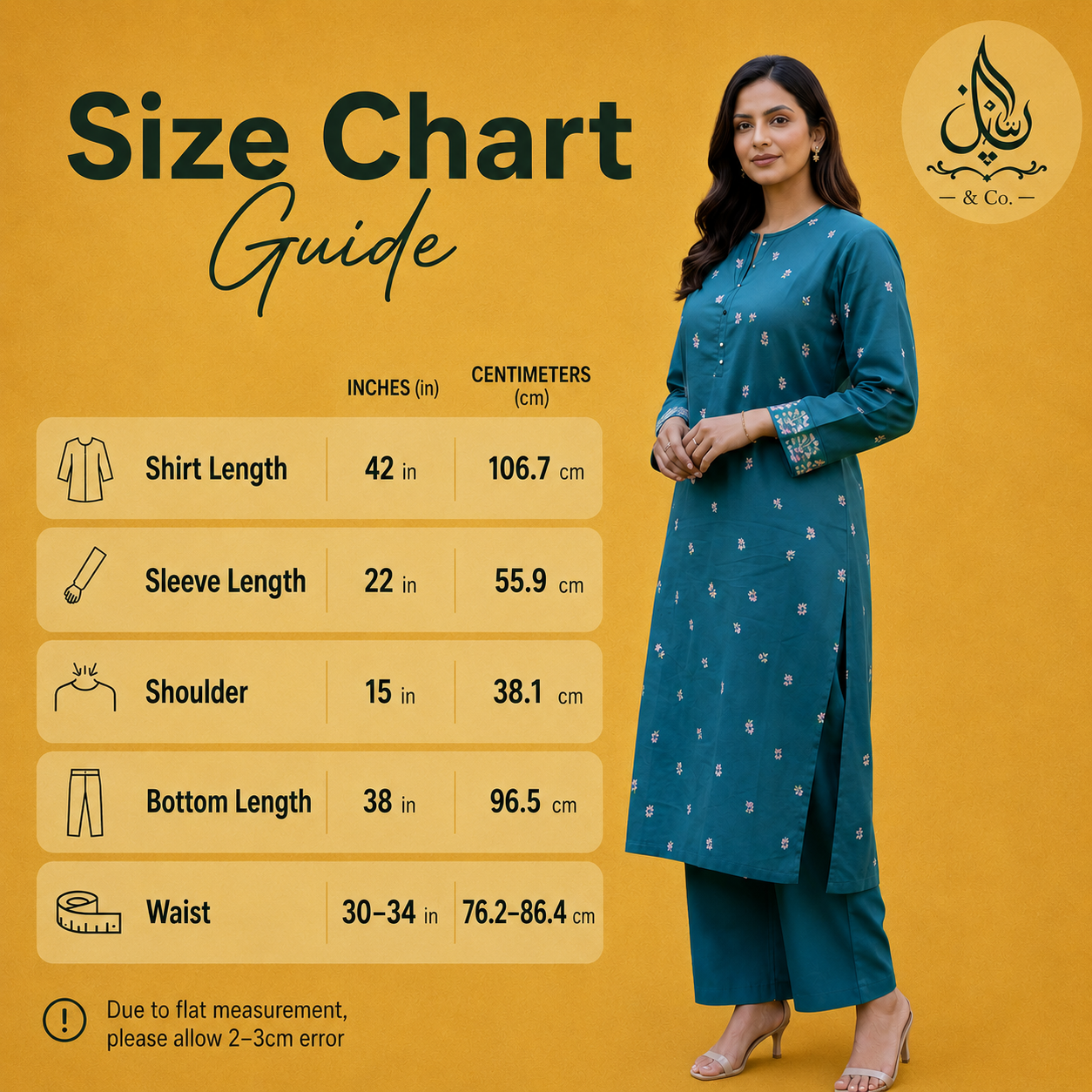 Lina Kurta | Teal Embroidered Modest Kurta for Women