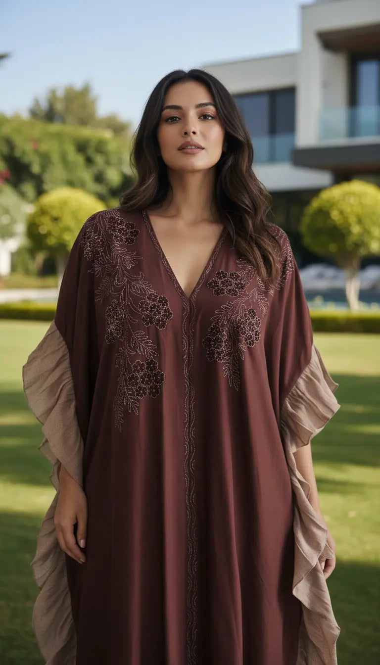 Sahra Abaya | Elegant Embroidered Modest Abaya for Women