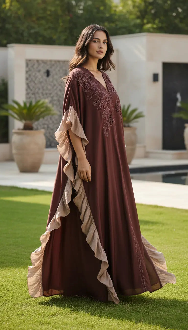 Sahra Abaya | Elegant Embroidered Modest Abaya for Women