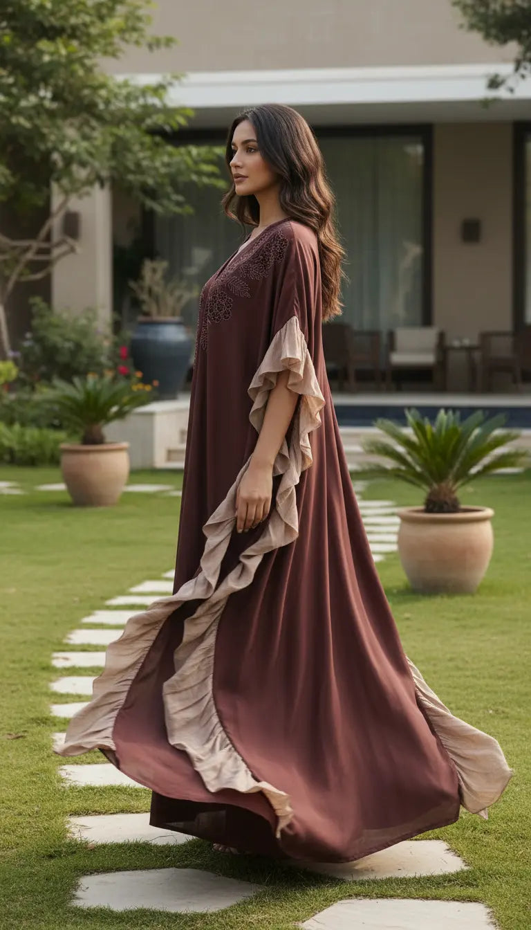 Sahra Abaya | Elegant Embroidered Modest Abaya for Women